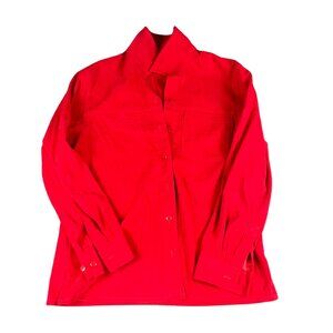 Allison Daley Vintage Red Button-Down Shirt – Petite Size 6P